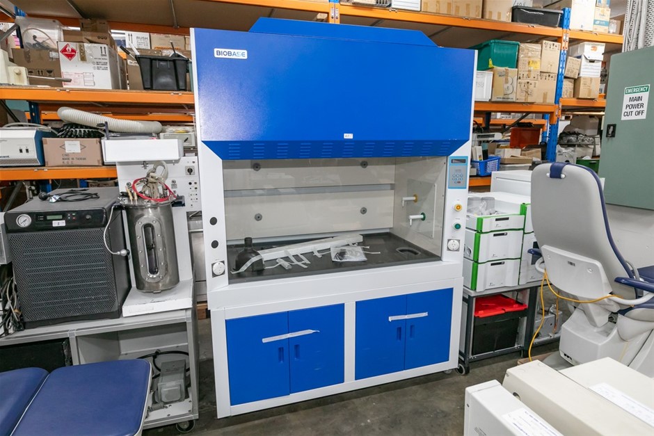 Fume Hood 1500mm with Lower Storage Space and Integrated Sink Auction ...