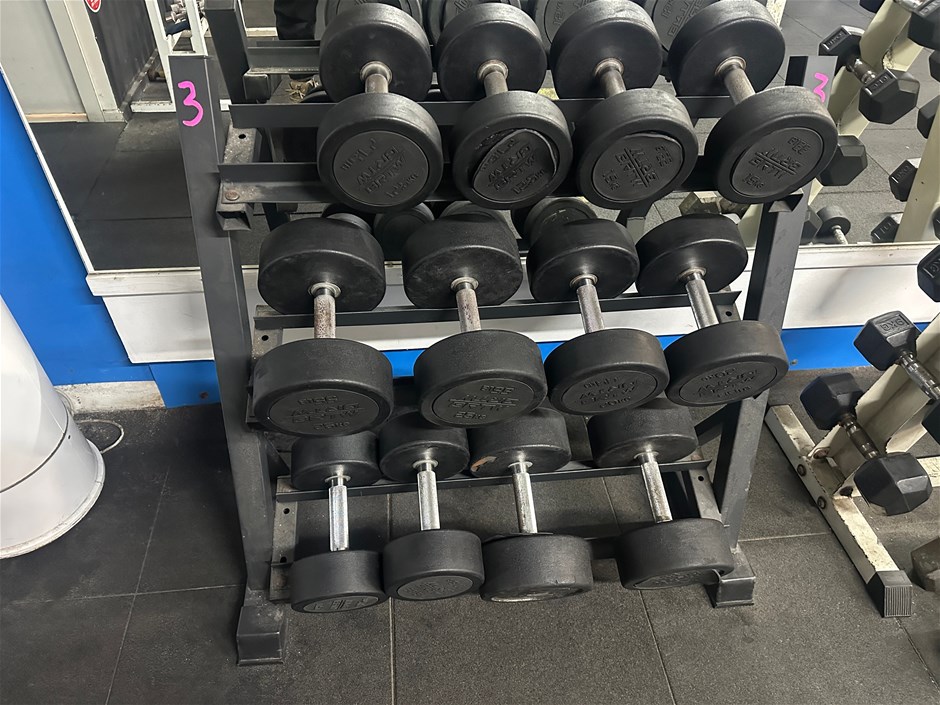 Rack of Dumbells Auction (0003-3034507) | Grays Australia