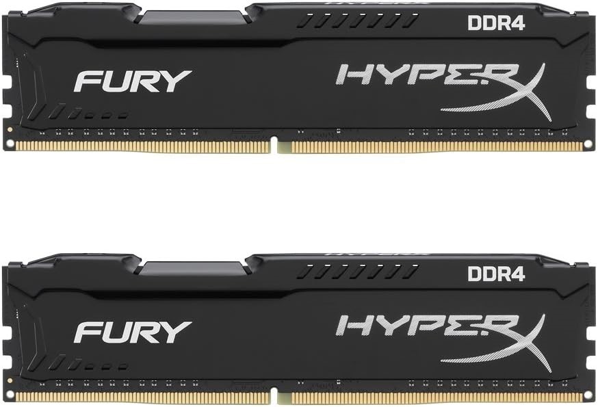 HYPERX Desktop Memory Fury Black DDR4 2400MHz 16GB Kit (2x8GB) CL15 1.2V No