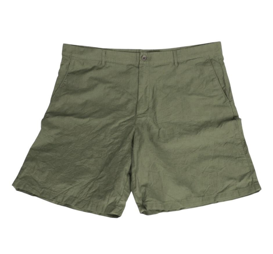 CALVIN KLEIN Men's Chambray Shorts, Size W38, 98% Cotton, Olive (021), 40BC