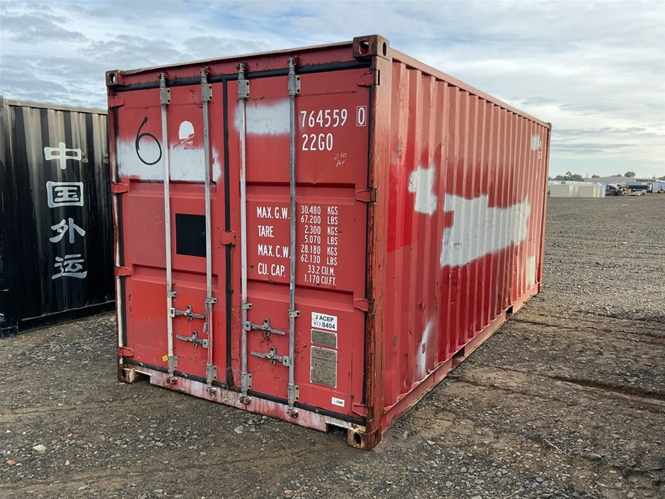 1CC - 094GC20 6050 x 2430 x 2570mm (H) Shipping Container Auction (0004 ...