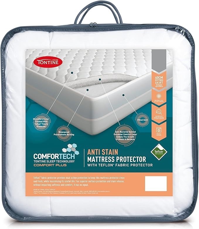 TONTINE Comfortech Anti-Stain Mattress Protector, King – Soft Microfibre Co
