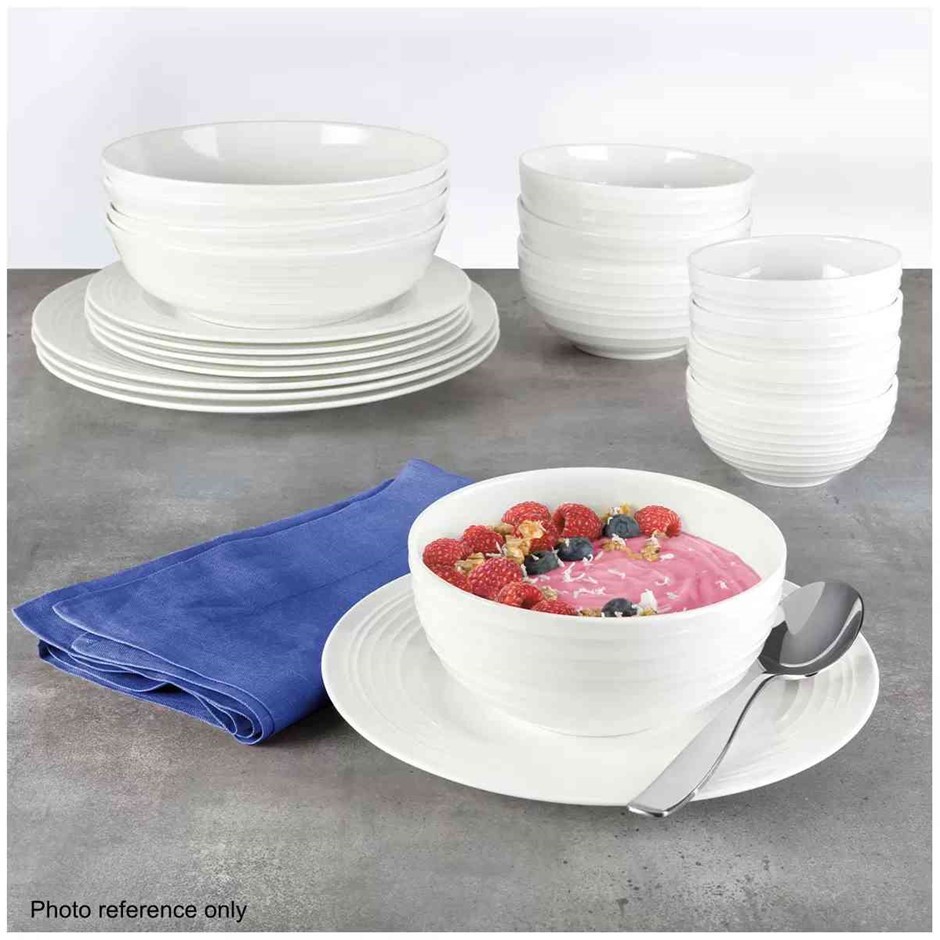 MIKASA Ciara Bone China Dinnerware Set 18 Pieces, White NB: Not in original