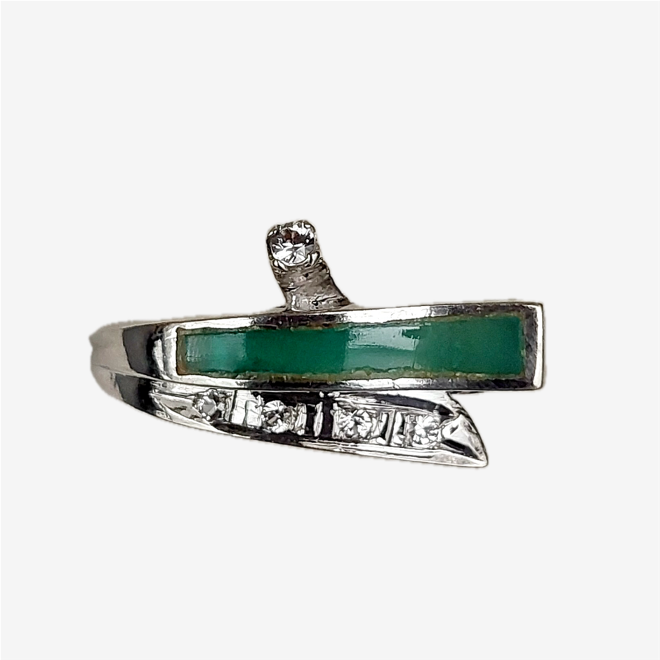 Inlaid CZ Ring