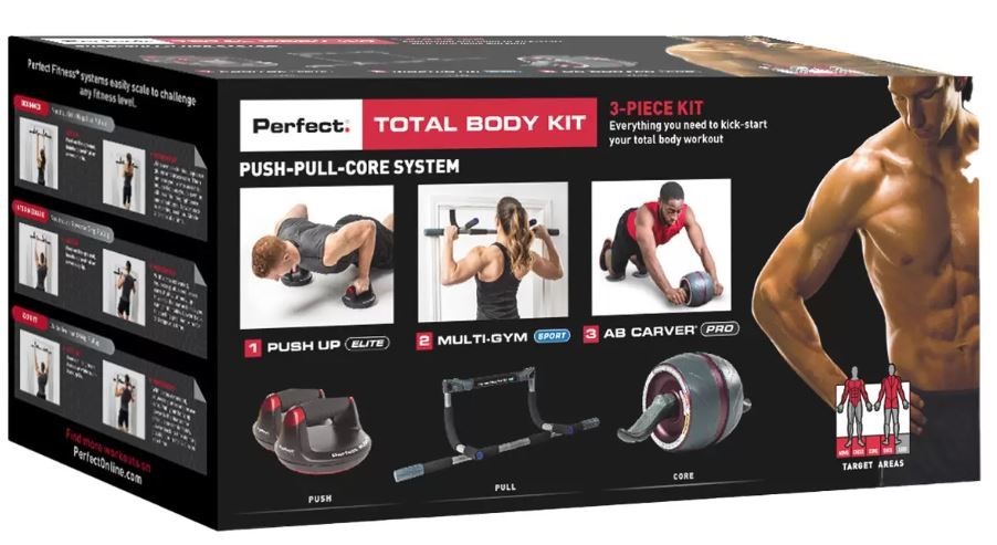 PERFECT 3pc Total Body Workout Kit. NB: May be missing accessories.
