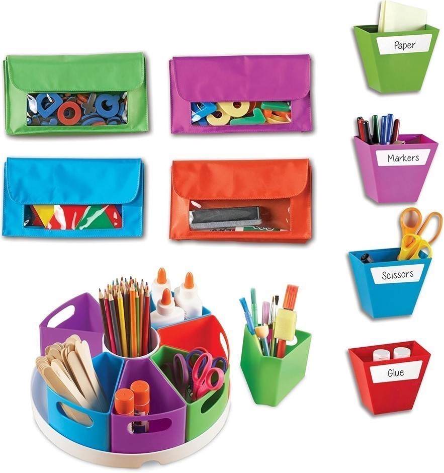 LEARNING RESOURCES Create-a-Space Storage Bundle, Home School Set, Classroo