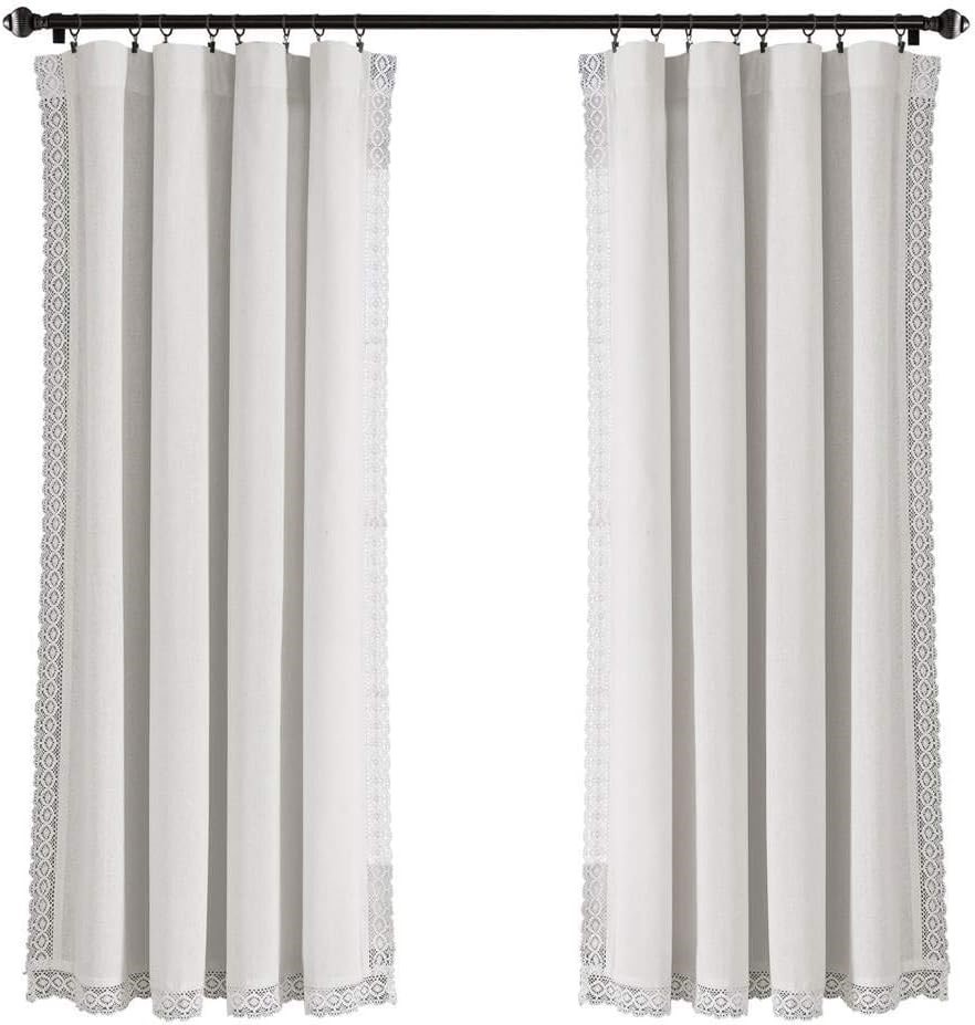 LUSH DECOR Rosalie Window Curtain Panels. Quantity: 2 Panels. Length: 160L