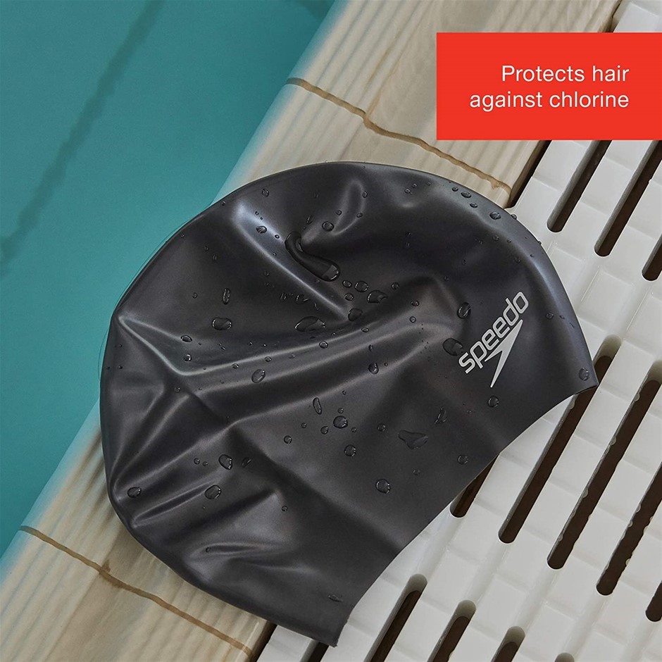 SPEEDO Long Hair Swim Cap, Comfortable Fit, Hydrodynamic Design, Waterproof