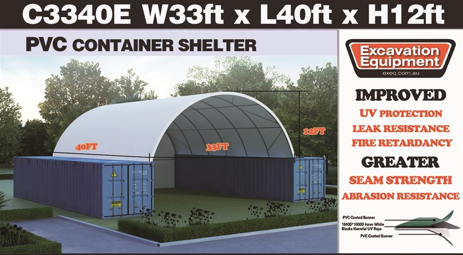 2025 Heavy duty 40ft Container Shelter with End Wall(Unused)