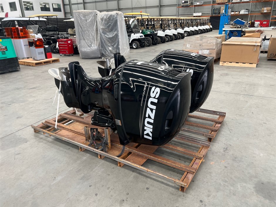 Pair of 150HP Suzuki 2020 & 2021 Outboard Motors