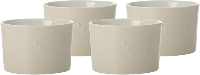 CASA DOMANI Moderna Ramekin 10x7cm Set of 4 Taupe Gift Boxed.