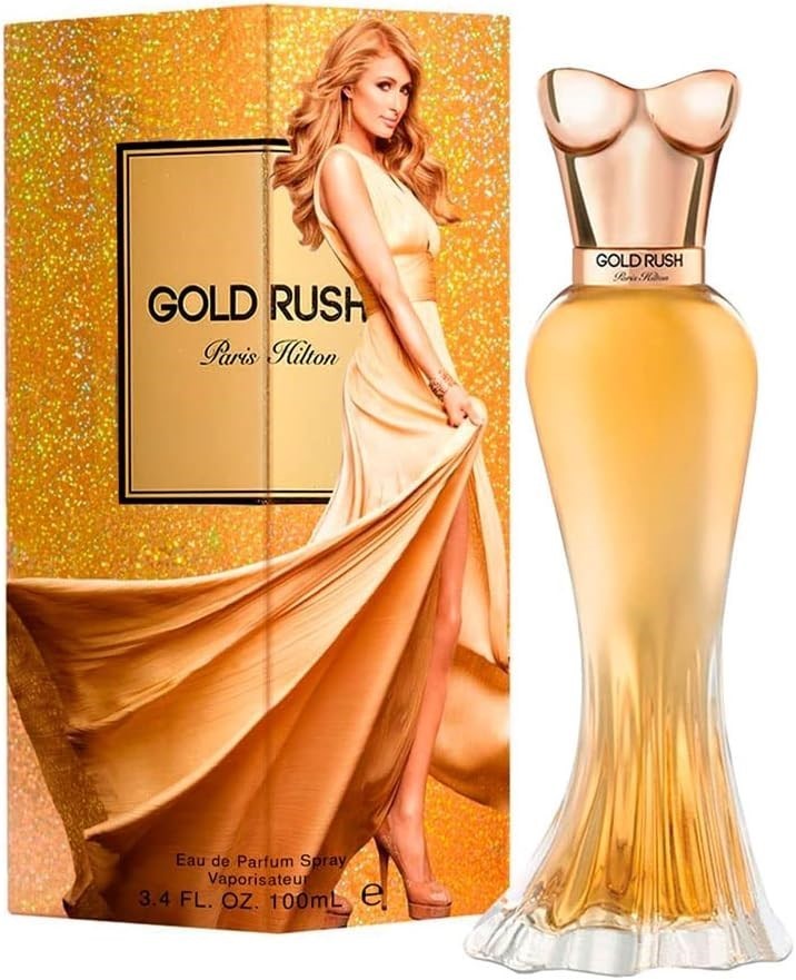 PARIS HILTON 100mL Gold Rush Eau De Parfum. NB: outer packaging may vary.
