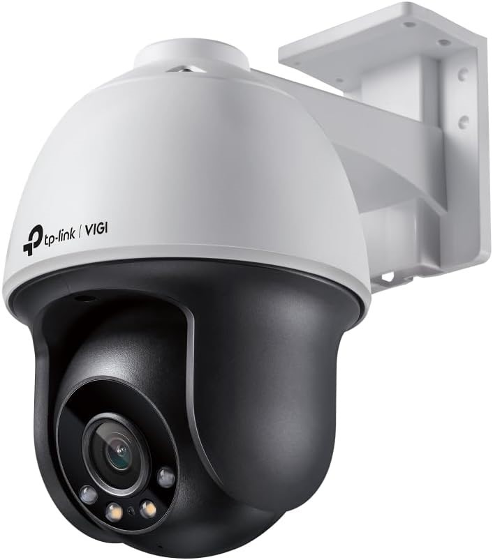 TP-LINK VIGI 4MP Outdoor Full-Colour Pan Tilt Network Camera, 4mm Lens, Sma
