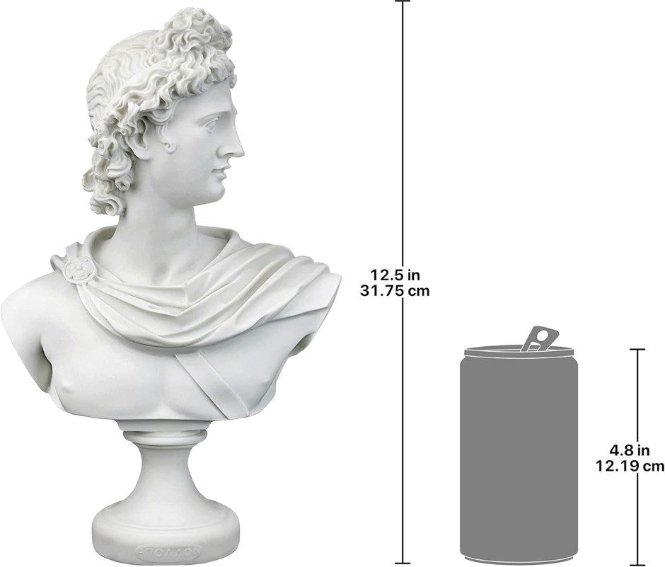 DESIGN TOSCANO Apollo Belvedere 350-325 BC Bonded Marble Resin Sculptural B
