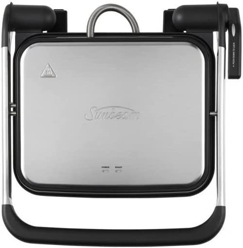 SUNBEAM Café Style 4-Slice Sandwich Press and Maker, Silver.