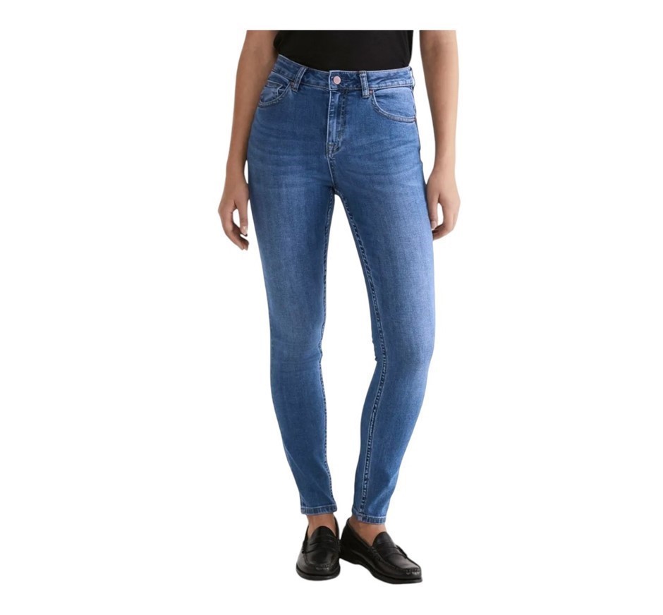 SABA Women's 'The Anna' Denim High-Rise Jeans, Size 18, 64% Cotton, Blue, A