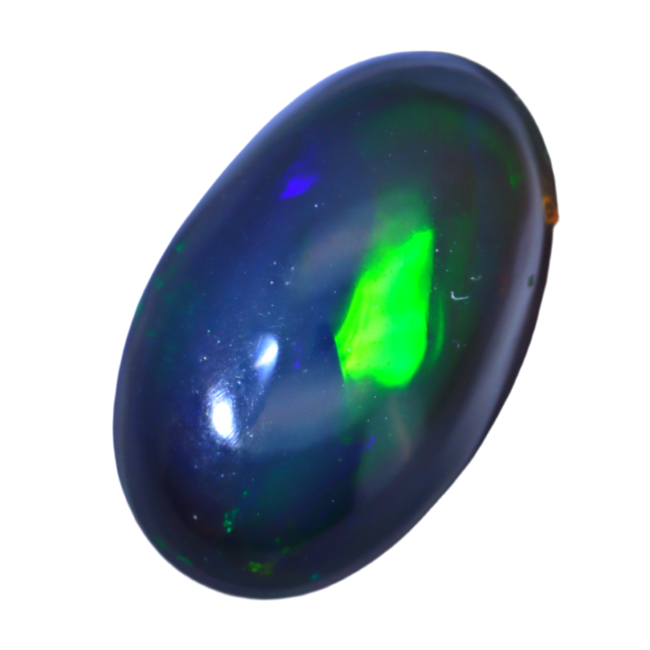 5.61 Carats Black-Color Play Opal