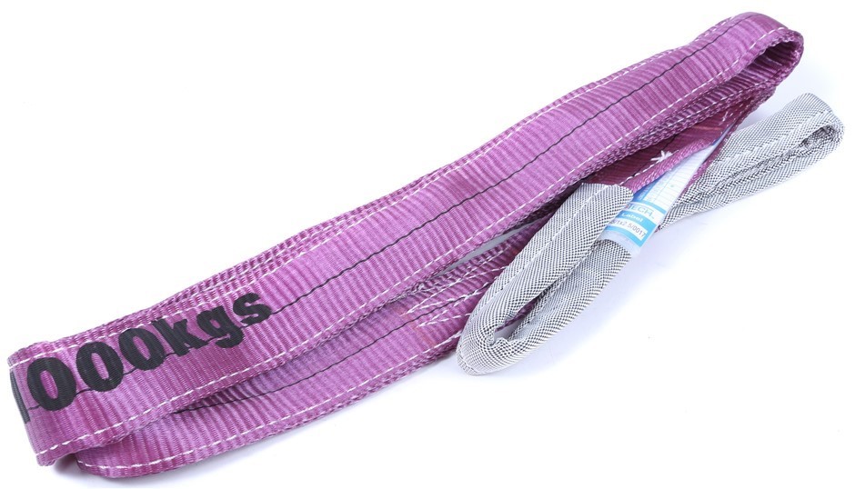 4 x Flat Webb Lifting Sling, WLL 1,000kg x 2.5M (With Test Cert).