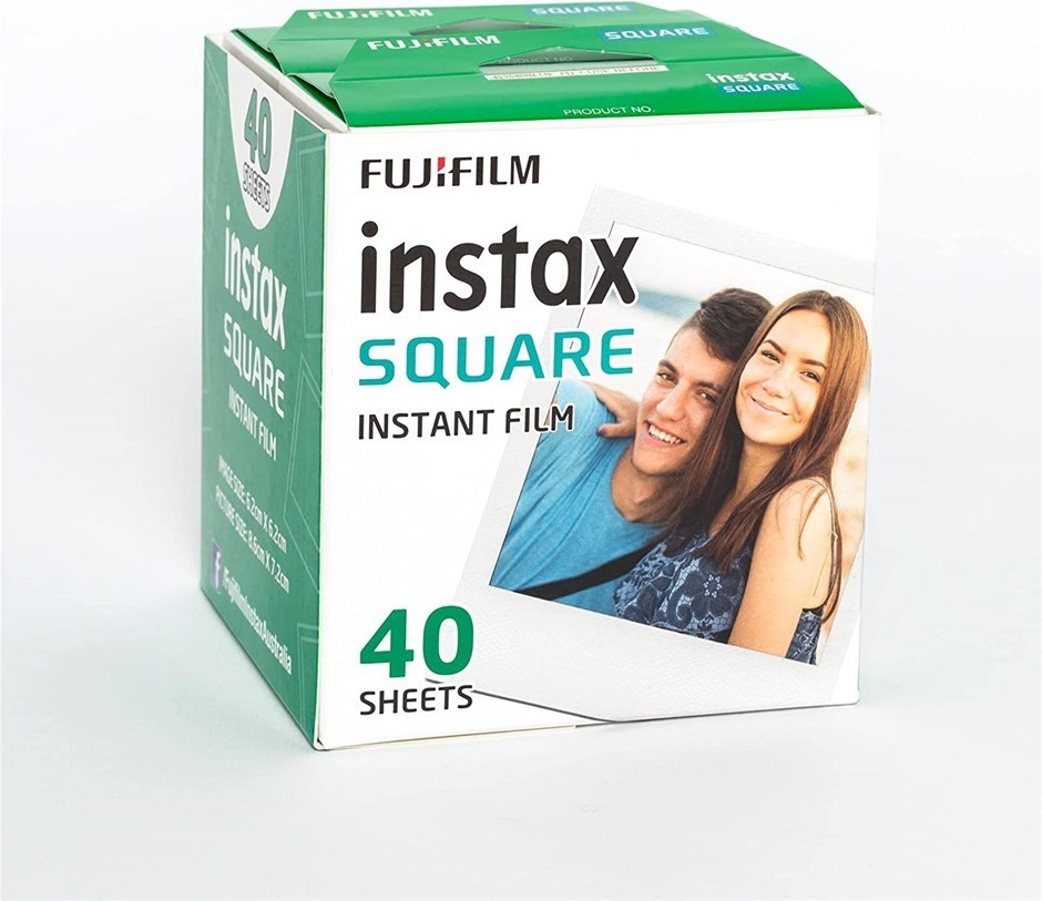 FUJIFILM instax SQUARE Film, White, 40 Pack.