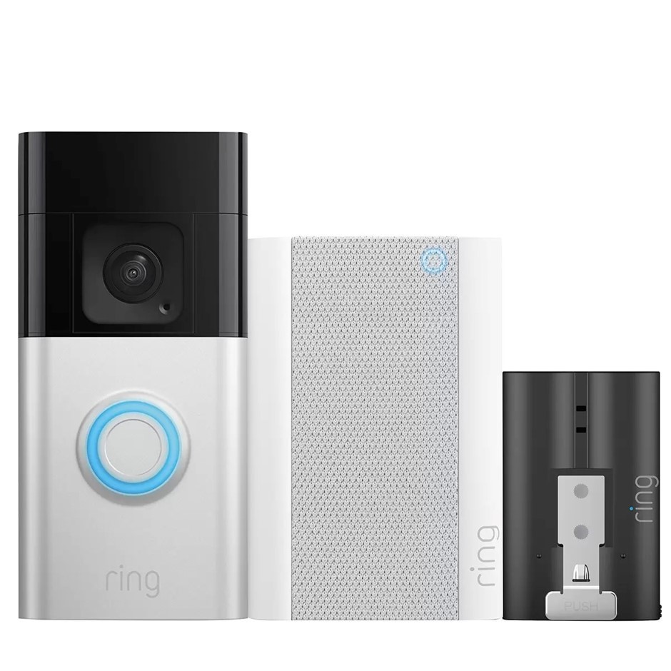 RING Video Doorbell Plus With Chime Pro And Quick Release Battery. NB: Mino