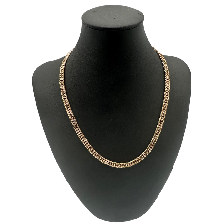 Rose Coloured Twist Curb Necklace