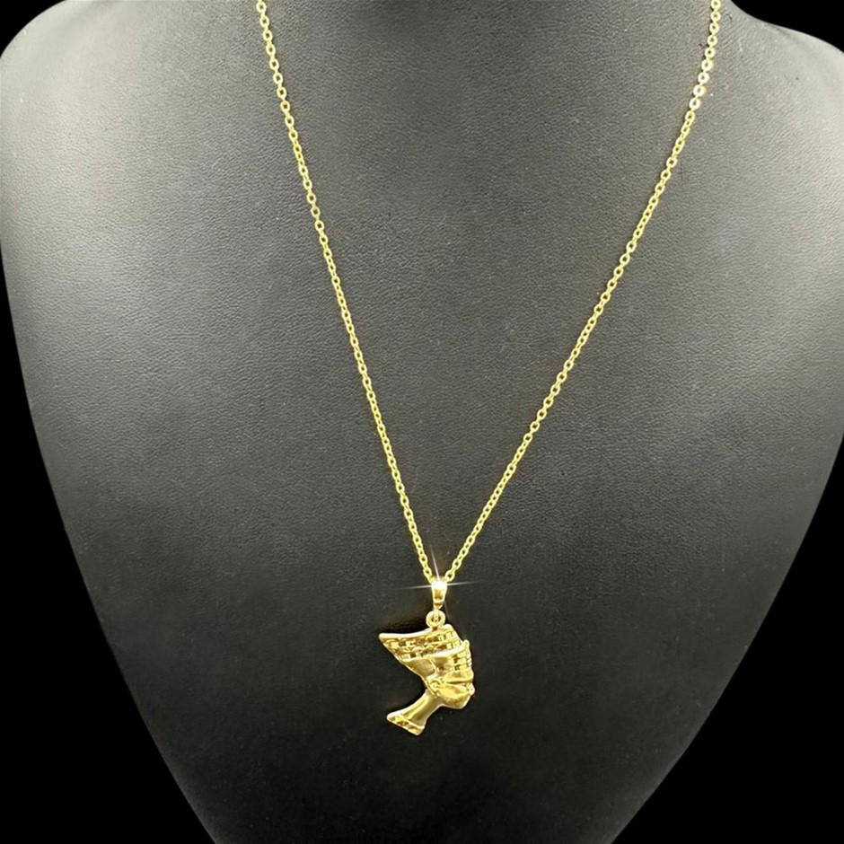 Stunning 18ct Yellow Gold Plated Cleopatra Pendant