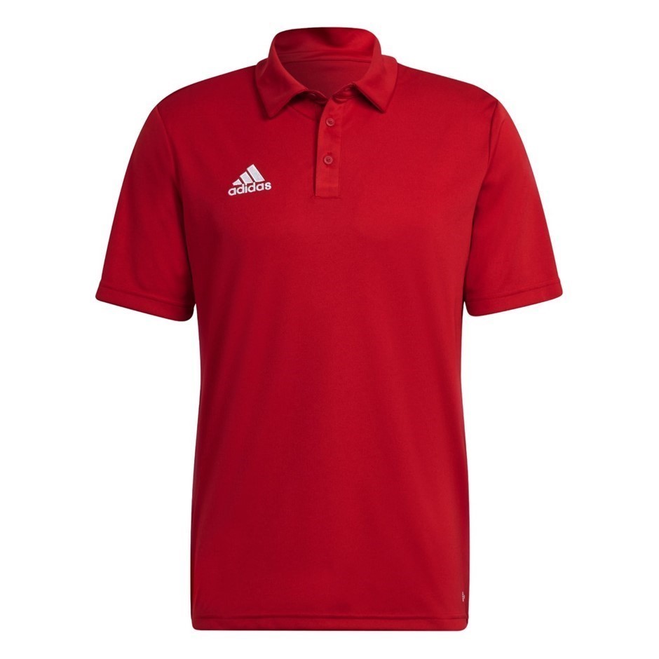 ADIDAS Men's Entrada 22 Polo, Size S, 100% Polyester, Team Power Red 2 (TEP