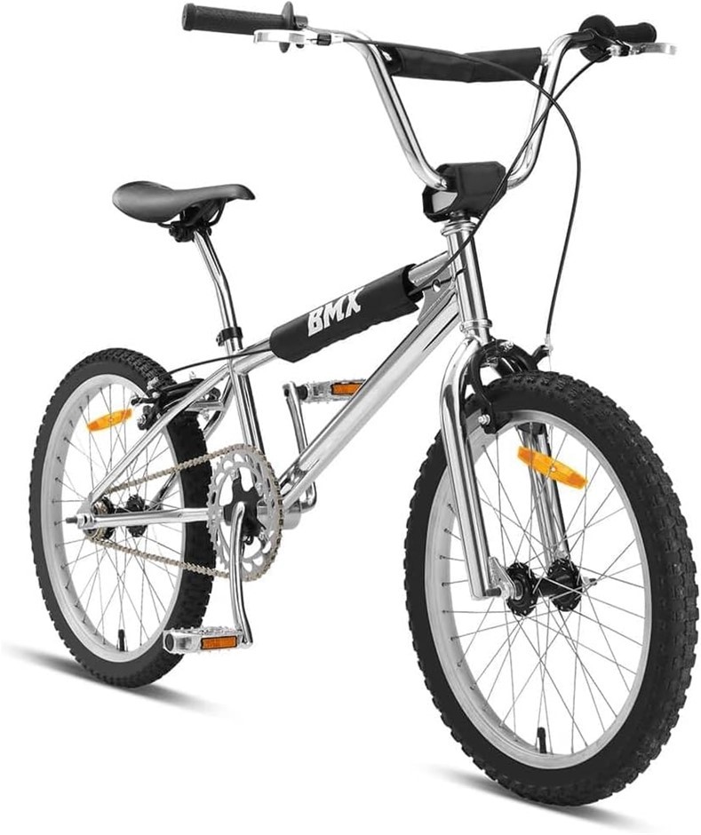 PROGEAR Classic BMX Bike, Black/Chrome.