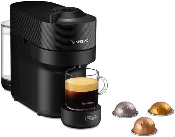 DELONGHI Nespresso Vertuo Pop and Aeroccino 3 ENV90.BAE, Capsule Coffee Mac