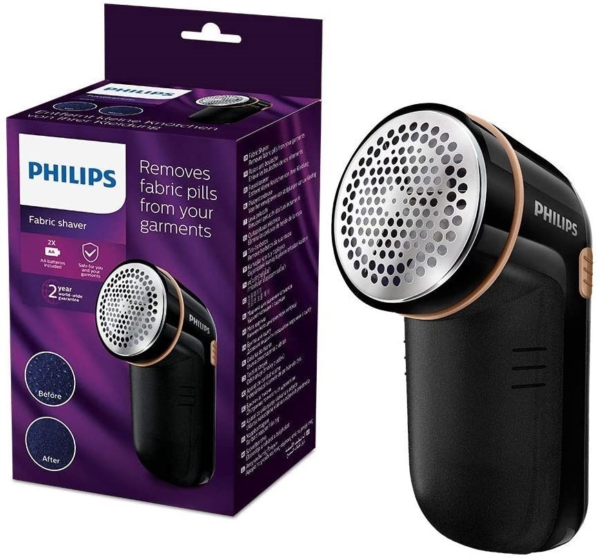 PHILIPS Fabric Shaver, Plastic, Black. NB: Minor use