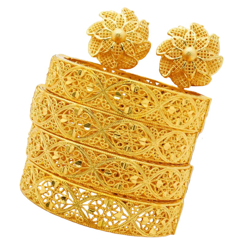 Women Charm Bracelet Bangle Gold Jewelry