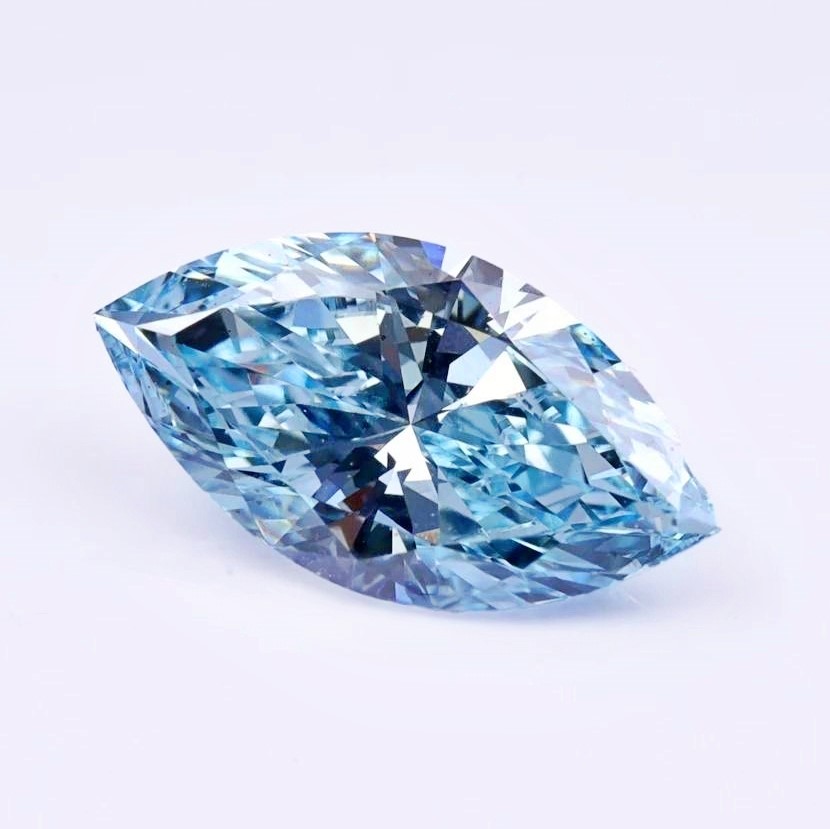 1.03 Carats Fancy Vivid Blue Lab Grown Diamond