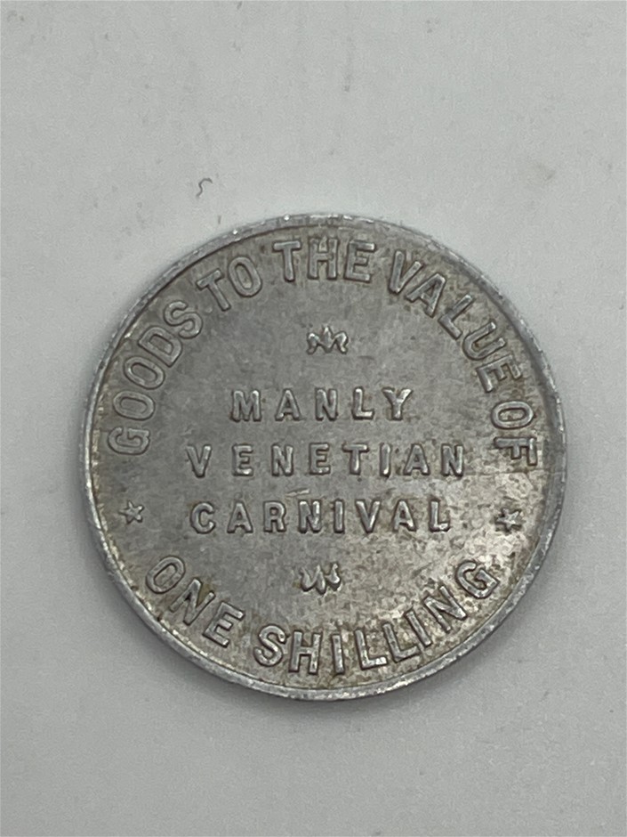AUS Manly Venetian Carnival token 'One Shilling' C:1920s
