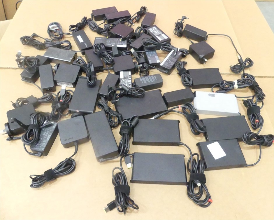 Box of Assorted Model AC Power Adapters/ Power Cables Approximate including