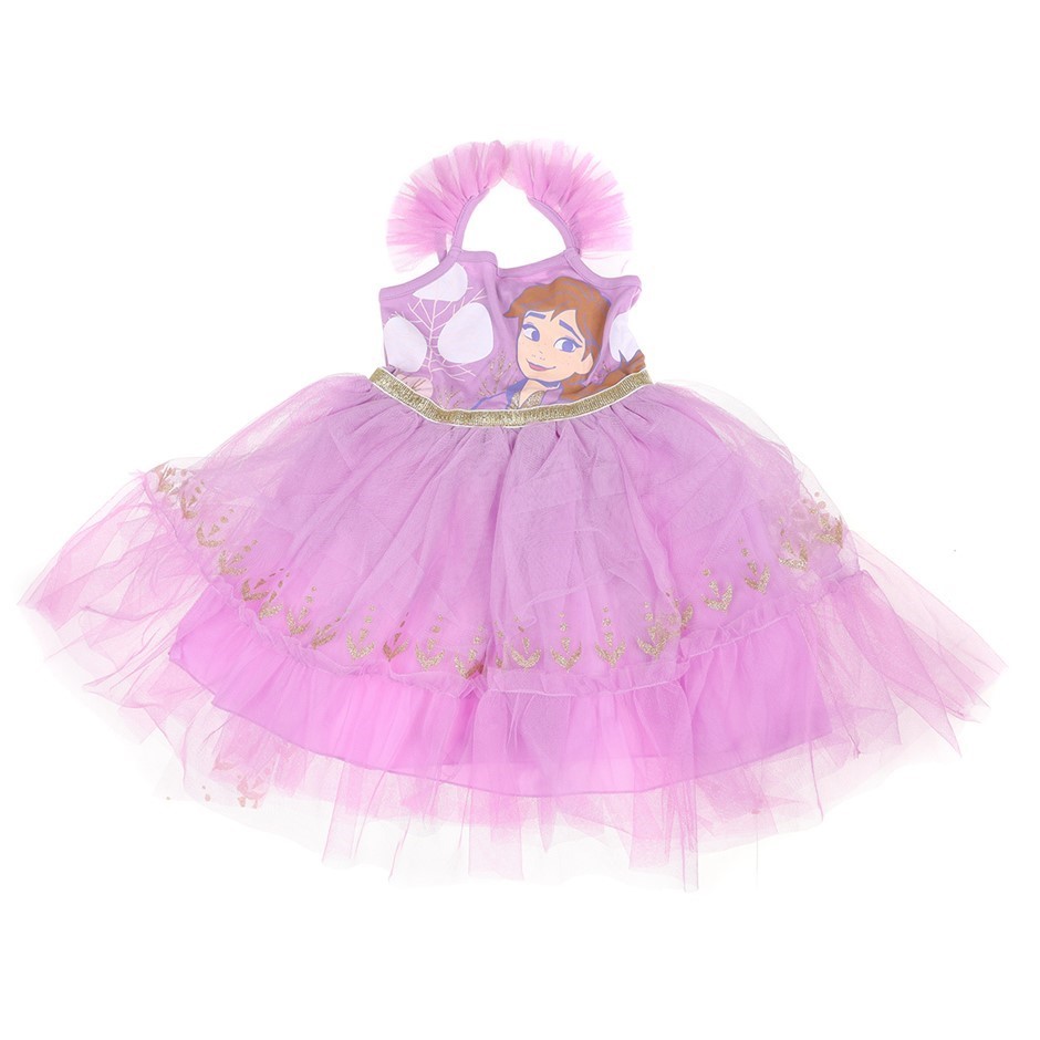 HOTSPRINGS Disney Frozen Girl's Dress, Size 3, Polyester/Cotton, Lilac Anna