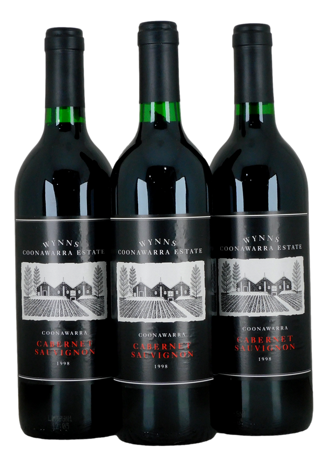 Wynns Coonawarra Cabernet Sauvignon 1998 (3x 750mL)