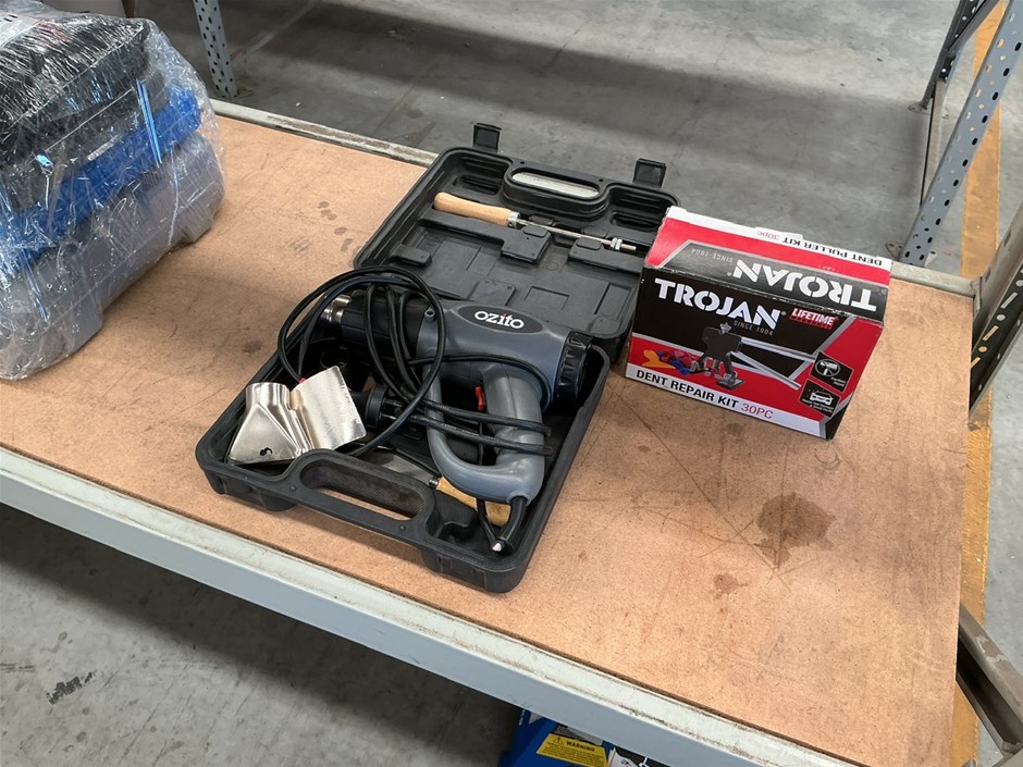 <p>Trojan Dent Repair Kit, Ozito Heat Gun</p>
