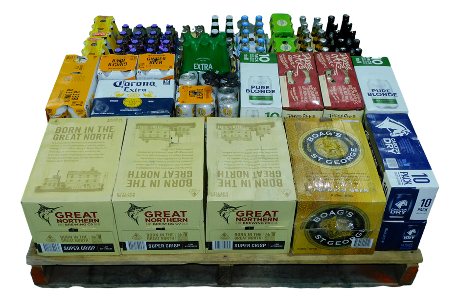 P/Up Plt of Assorted Beer & Cider - Approx. 402x 330mL-375mL Cans & Bottles