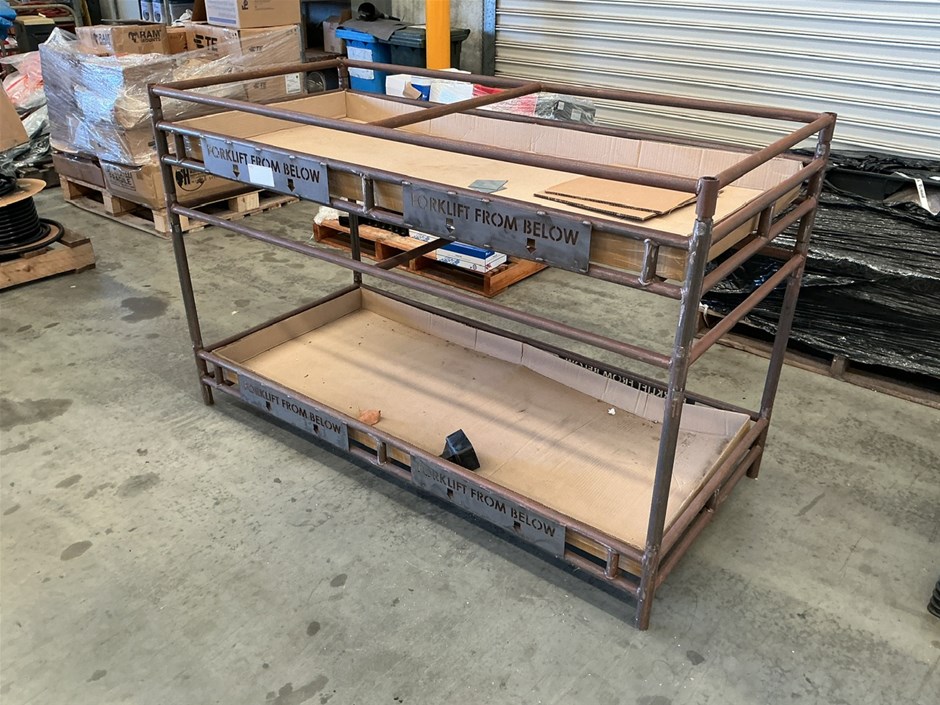 2 x Mild Steel Storage Cages Stackable