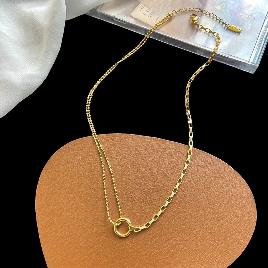 Stainless Steel Eternity Bracelet in Gold (adjustable)