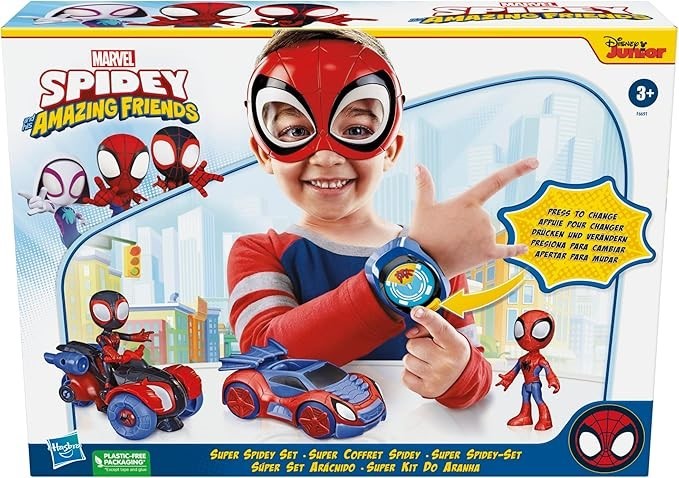 2 x SPIDEY AND HIS AMAZING FRIENDS Spidey Themed Role Play Bundle: 2 x Figu