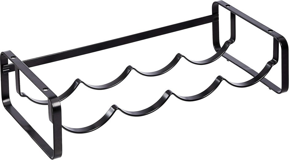 AMAZON BASICS Tabletop Stackable Wine Rack, 9.5D x 40W x 20H cm, Metal Allo