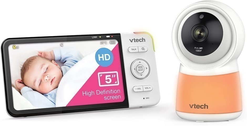 VTECH RM5754HD 12.7cm Smart Wi-Fi 1080p HD Video Baby Monitor with Remote A
