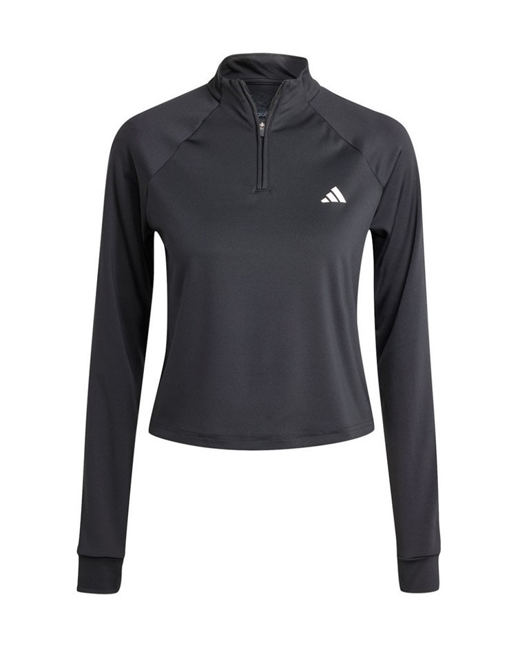 ADIDAS Women's TR-ES 1/4 Zip Top, Size AU L, Black, IS4028. Buyers Note -