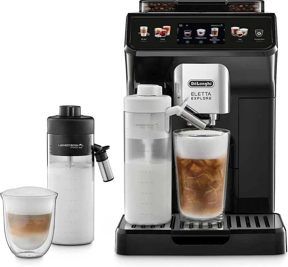 DE'LONGHI Eletta Explore Perfetto Automatic Coffee Machine, Black, ECAM450.