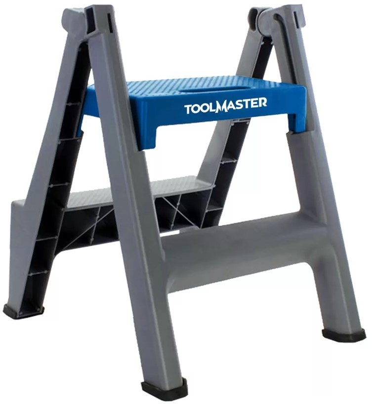 TOOLMASTER Folding Step Stool. NB: rubbers feet missing.