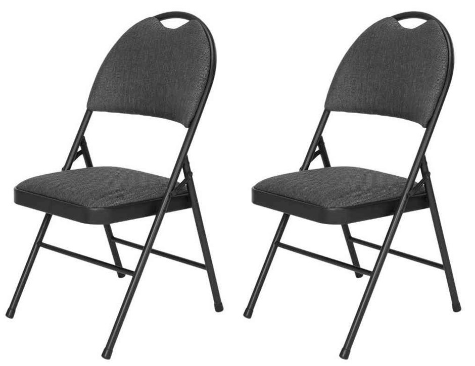 2 x STAR ELITE Fabric Padded Metal Folding Chair.