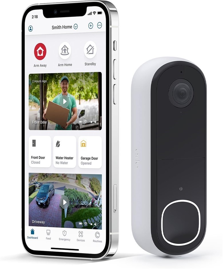 ARLO Video Doorbell 2K (2nd Generation) – Battery Operated or Wired Doorbel