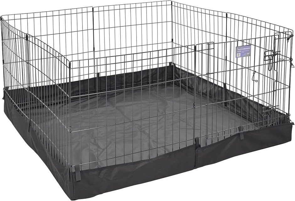 MIDWEST HOMES Pets Square Exercise Pen Fabric Mesh Bottom, 22.05" L x 9.85"