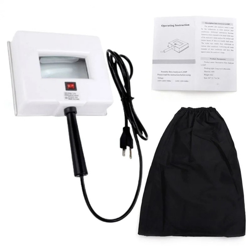 Facial Skin Testing UV Analyzer: Wood Lamp, Magnifying, Home & Salon Tool